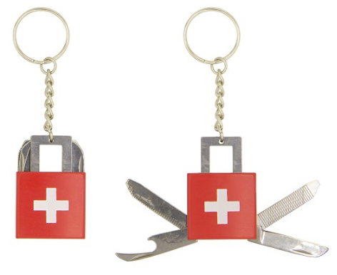 KEY RING - KNOCK KNIFE RED CH 4 FUNCTIONS