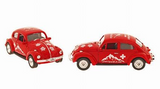 CAR VW BEETLE RED 1:30 - EDELWEISS AND GREETINGS FROM SWITZERLAND - 72-1046