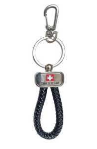 KEY RING WITH LEATHERETTE BUKLE