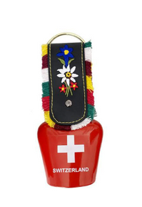 BELL - SWITZERLAND FLAG RED 7.7CM.+ BDE EMBROIDERED - 4407