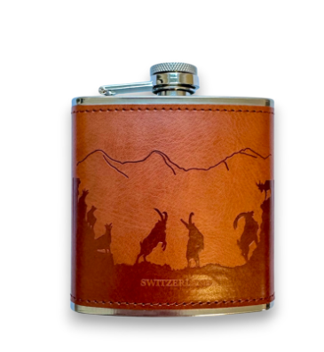 ALCOOL BOTTLESIMILAR  LEATHER BROWN IBEX - 1091