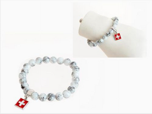 CHARM MARBLE BRACELET WITH SWISS CREST