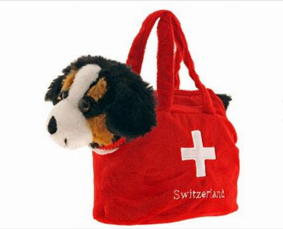 CATTLE DOG PELUCHE 16CM.WITH RED BAG  73-0433