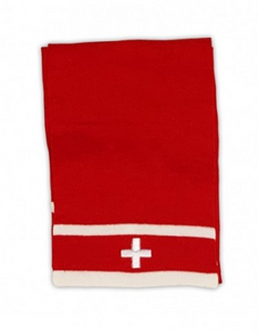 CH SCARF RED AND WHITE 180CM