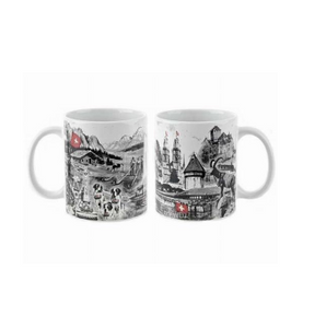 MUG WITH VIEW DECOUPAGE  SWITZERLAND- 78-07121