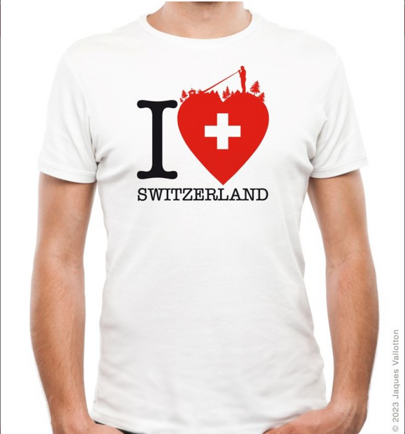 T-SHIRT - WHITE I LOVE SWITZERLAND -5144