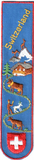 EMBROIDERED BOOKMARK ALPAUFZUG SWITZERLAND