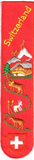 EMBROIDERED BOOKMARK ALPAUFZUG SWITZERLAND