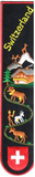 EMBROIDERED BOOKMARK ALPAUFZUG SWITZERLAND