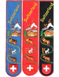 EMBROIDERED BOOKMARK ALPAUFZUG SWITZERLAND