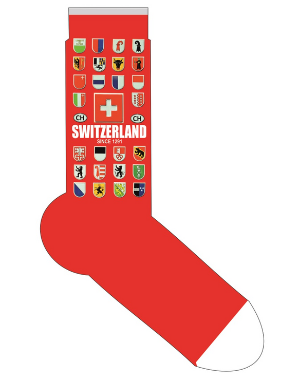 SOCKS SWITZERLAND FLAG CANTON