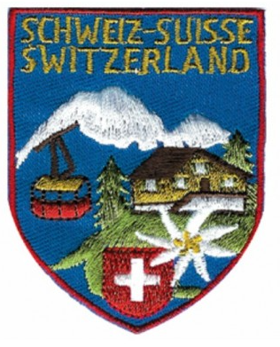 EMBROIDERED CHALET WITH CABLE CAR - 14.1800