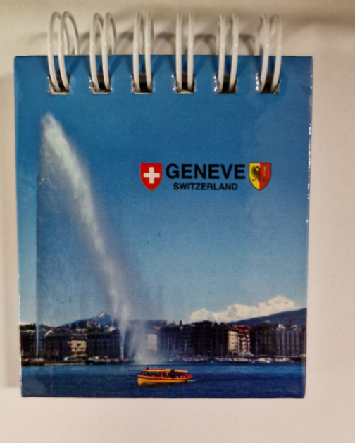 MAGNETIC NOTE BOOK 7CM X 6CM (WHITE PAGES) - GENEVA WATER JET - 9221-GE