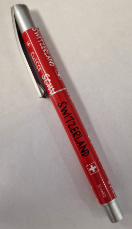 PEN RED WITH CRUZ CH SWITZERLAND -72-1273