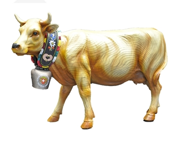 DECORATIVE COW 3D 45CM  - WOOD COW BIG- 17SW101