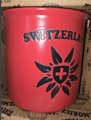 MUG -EMBOSSED EDELWEISS BLACK MATT - MUG 30-2-1-1