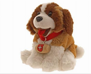 DOG ST. BERNARD PLUCH  15CM, - 73-0161