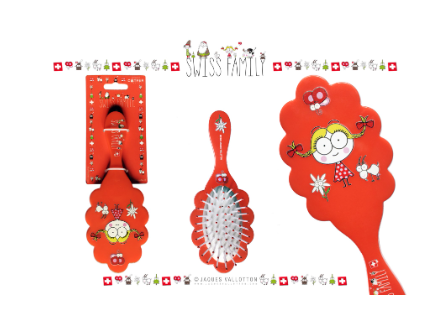 HAIRBRUSH SWISS FAMILY 7X17.5CM.- 6422