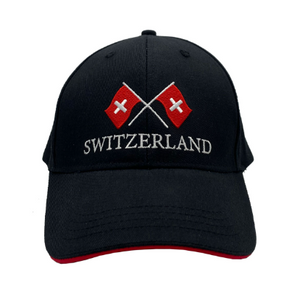 CAP WITH 2 FLAG  OF SWITZERLAND -5927
