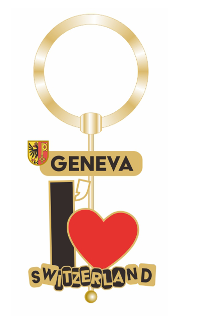 KEYCHAIN- GENEVA I LOVE GOLD - 71069