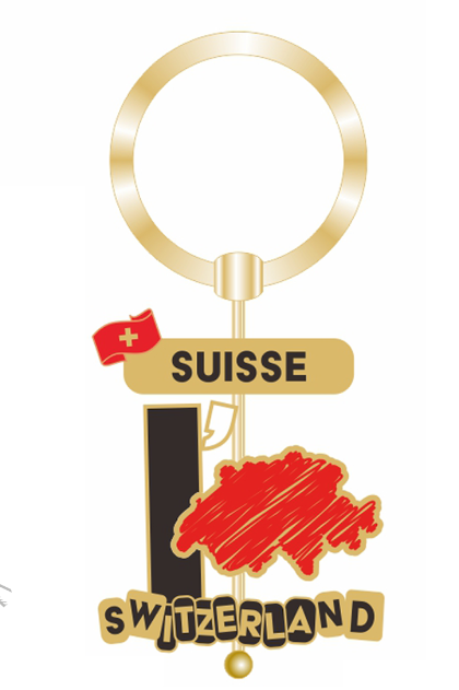 KEYCHAIN - SWISS I LOVE GOLD -71068