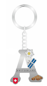 KEYCHAIN -SWISS LETTER A