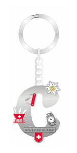 KEYCHAIN -SWISS LETTER C