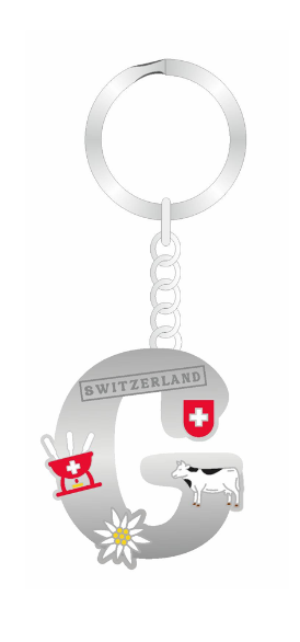 KEYCHAIN -SWISS LETTER G