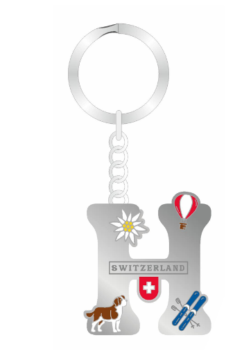 KEYCHAIN -SWISS LETTER H