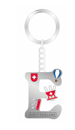 KEYCHAIN -SWISS LETTER E