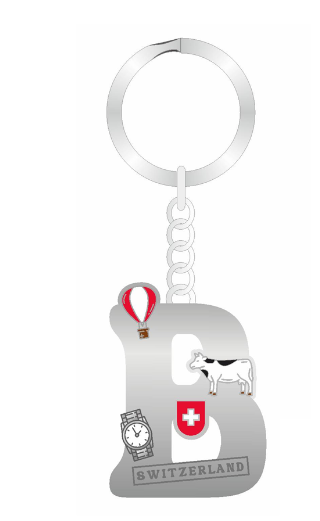 KEYCHAIN -SWISS LETTER B