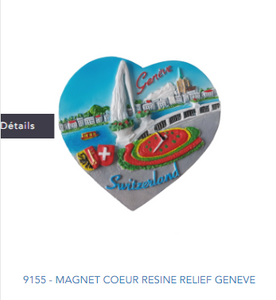 MAGNET COEUR RESINE RELIEF GENEVA -9155