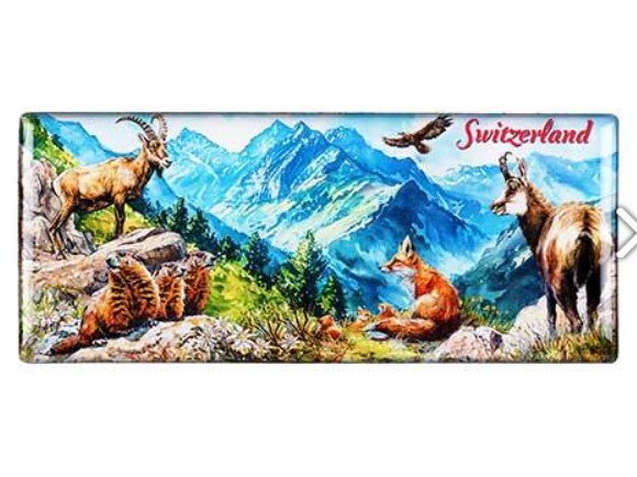MAGNET EPOXY ANIMALS IN THE MOUNTAIN 12X5CM. - 71-0401