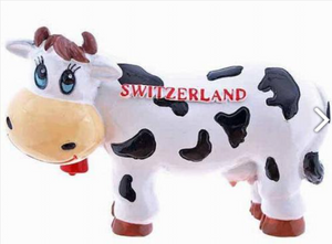 MAGNET POLYRESIN COW BLACK SWITZERLAND -72-1324