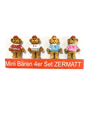 MINI MAGNET SET OF 4 BEARS ZERMATT - 91.73.Z