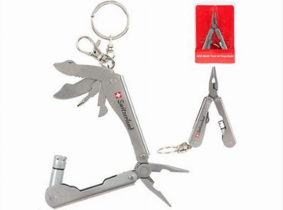 mini pocket tool, en 6 pcs avec croix CH & Switzerland