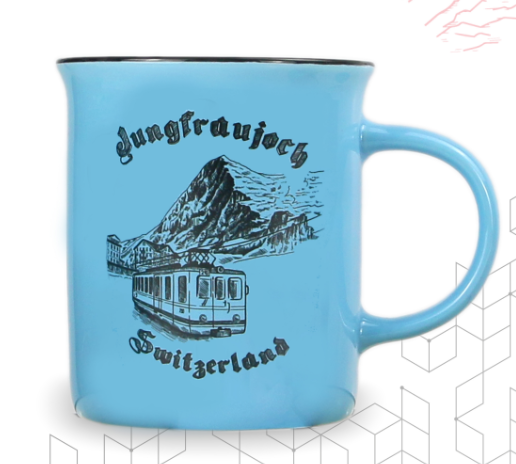 MUG 01- JUNGFRAU - BLUE- IBEX MEMORIES- 330ML