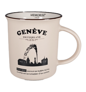 MUG STORY GENEVA FOUTAIN -SAND MATT  MUG36-1-2-6