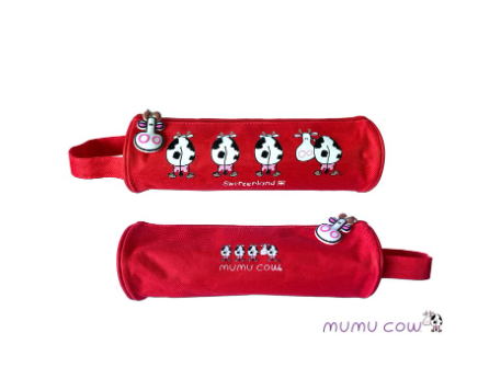 PENCIL CASE RED MUMU COW - 9902