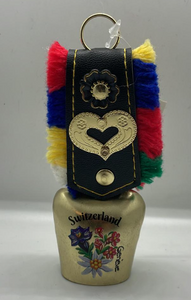 SMALL BELL - SWITZERLAND FLOWERS & HEART - 76-1032