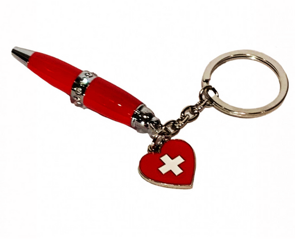 KEY RING PEN WITH SWISS FLAG
