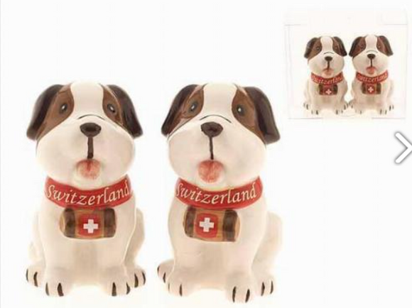 ST. BERNARD SALT & PEPPER  PORCELAINE BROWN- WHITE - 78-0022