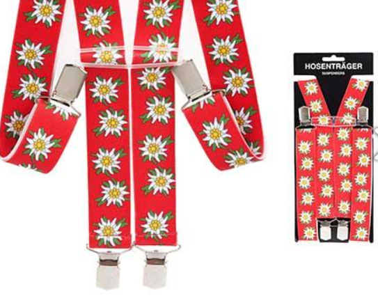 SUSPENDERS WITH DESIGN EDELWEISS