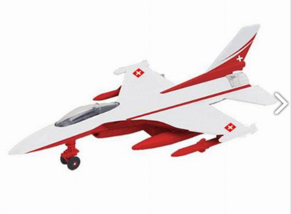 SWISS FIGHTER (22X14X6CM) WITH LIGHT, SON & FRICTION FIGHTER (BATTERY INCLUDED) -  72-1028