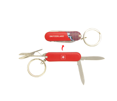 KEY RING - CHOCOLATE KNIFE 4 FUNCTIONS