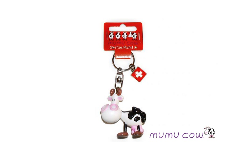 KEY RING - PLASTIC MUMU COW 3D