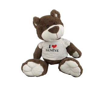 PLUSH PLUSH BEAR BROWN 30cm WITH T-S I LOVE