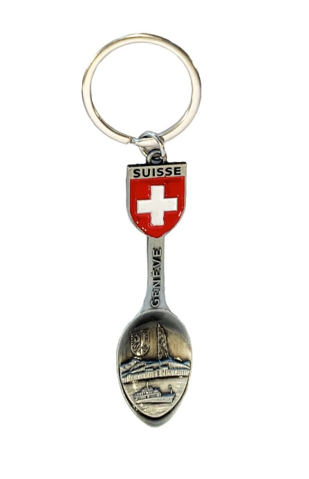 MINI SPOON KEYCHAIN GENèVE WITH BOTTLE OPENER AND MAGNET