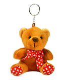KEYCHAIN BEAR 10CM WITH SWISS CROSS SCARF