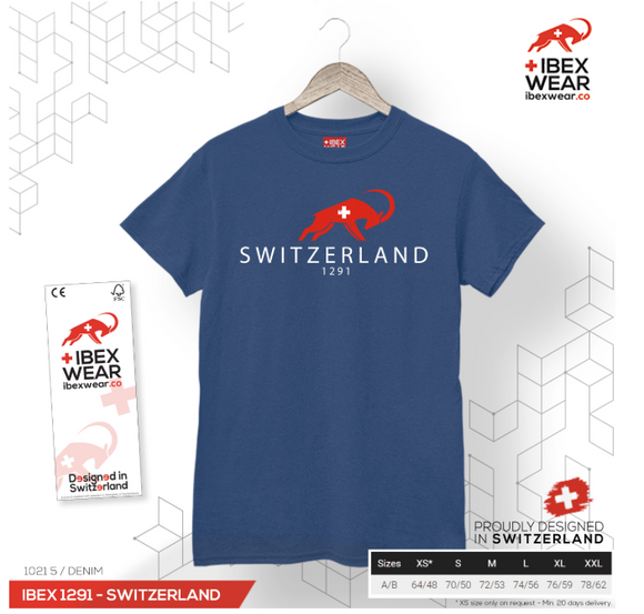 T-SHIRT -  GENEVA BLUE DENIM - IBEX 1291